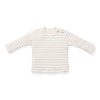 T-shirt rayé à manches longues en zibeline et blanc - Little Dutch