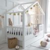 Maison de lit Yara Duo avec tiroir de lit blanc, 90 x 190 cm – Image 2
