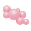 Guirlande de 7 ballons réutilisable rose pastel - Balloony